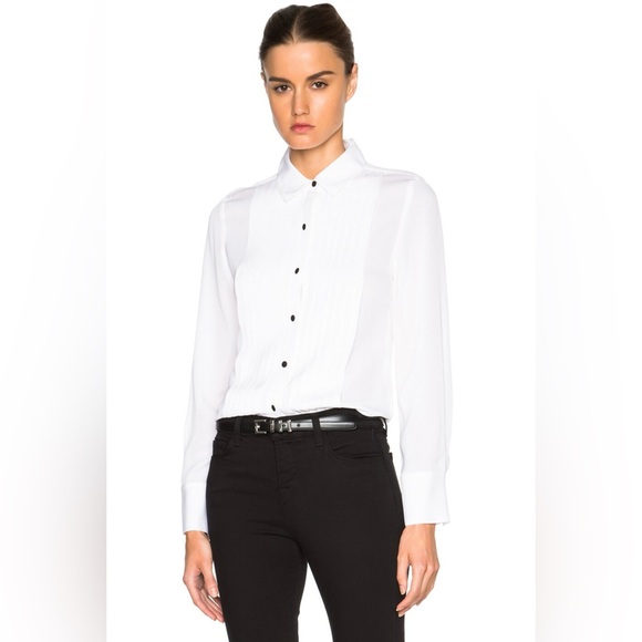 FRAME Denim Tuxedo Top  SIZE: SMALL - Picture 2 of 16